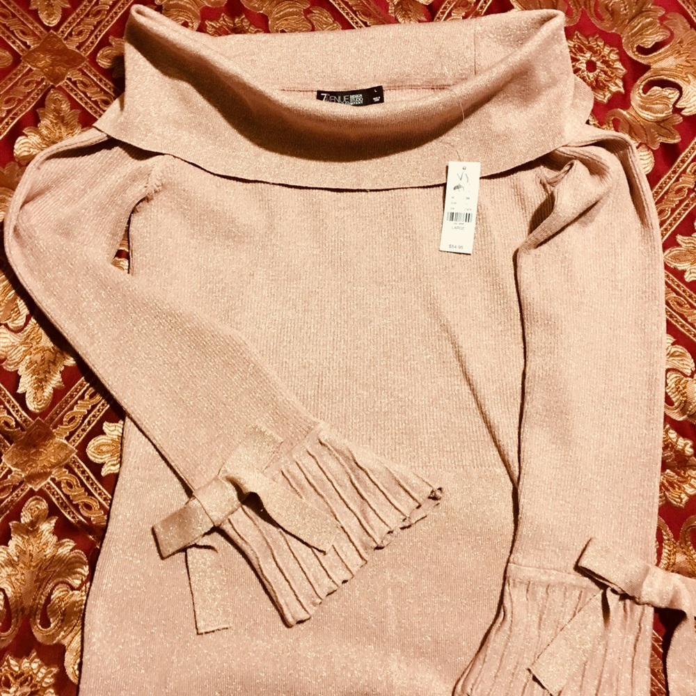 New York & Co. Pink Glitter Sweater - Picture 3 of 8